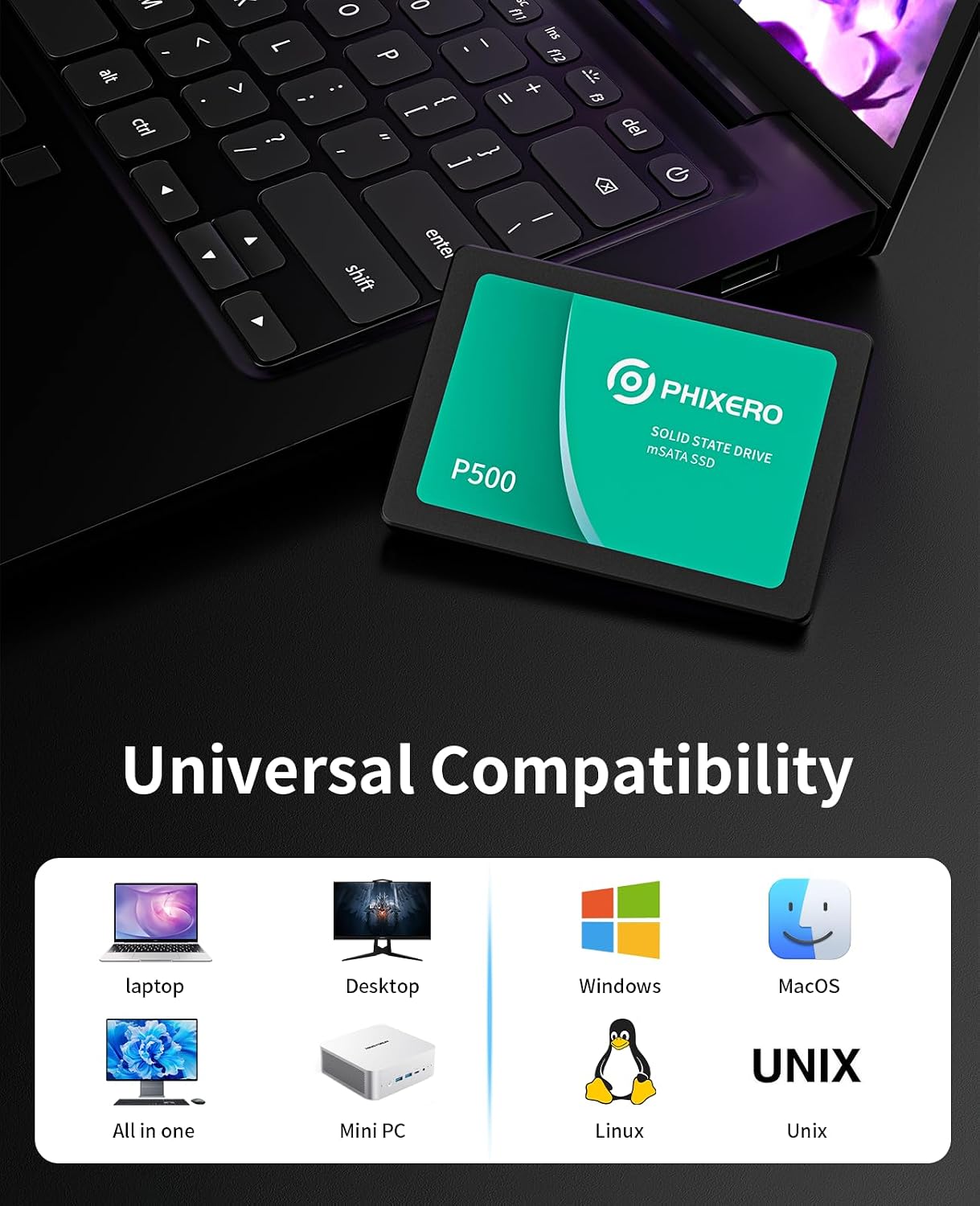 PHIXERO SSD SATAIII 128G/256G/ - Ssd 500Gb reseña y precio