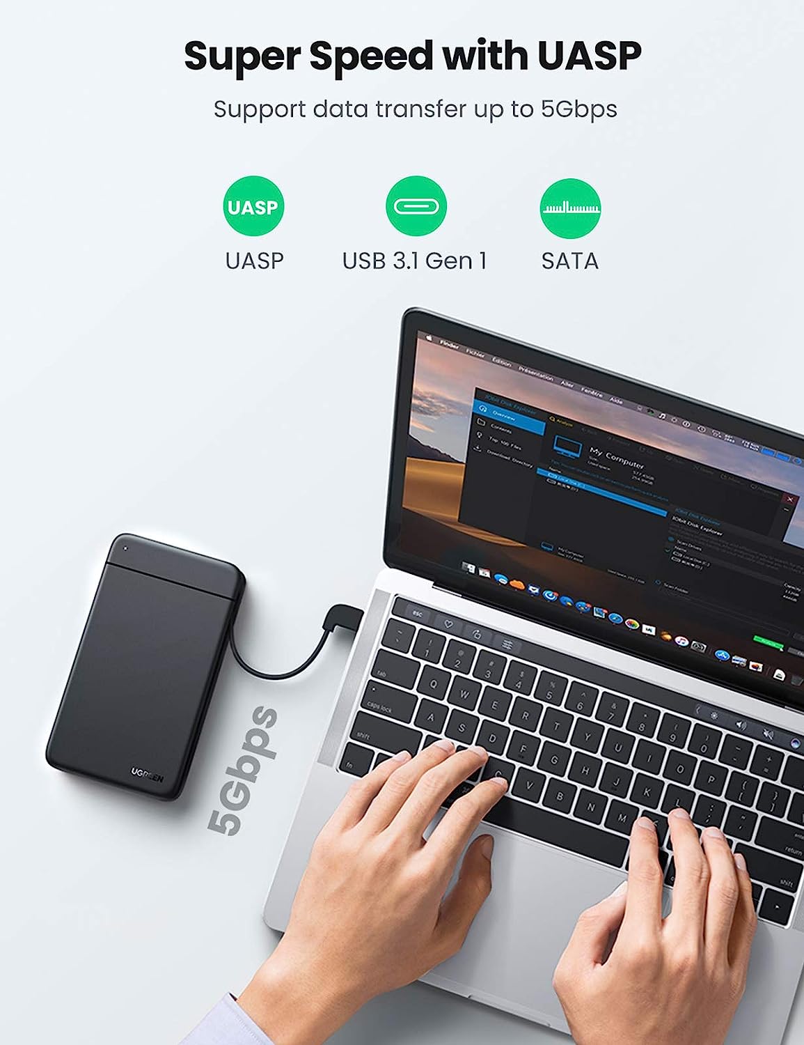 UGREEN Caja de disco duro USB  - Ssd Hard Drive reseña y precio